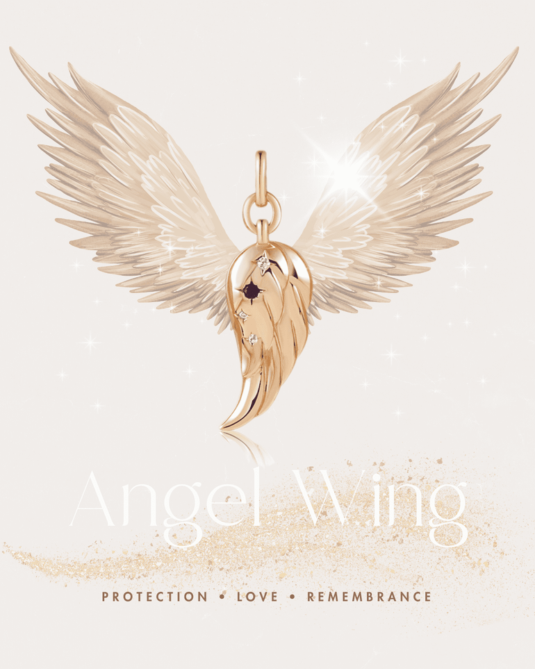 Gold Angel Wing Charm - Mienlabel