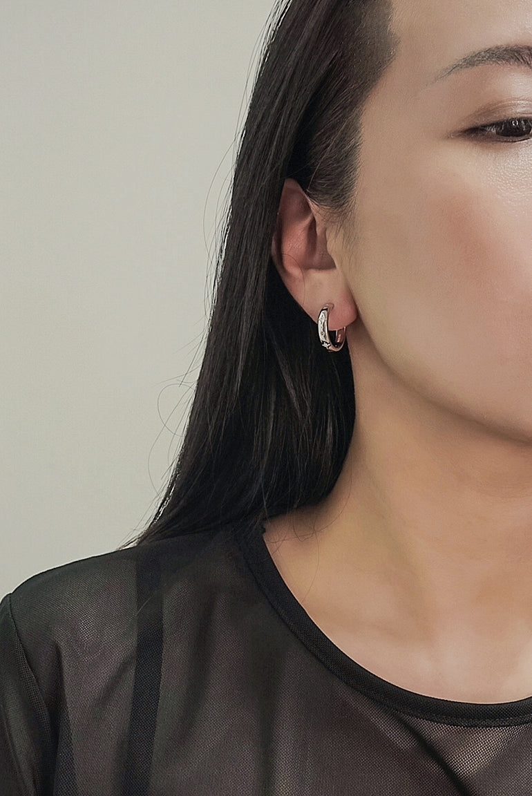 Silver Magical Cosmic Hoop Earrings - Mienlabel