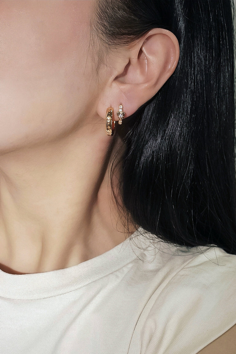 Gold Self-Love Huggie Earrings - Mienlabel