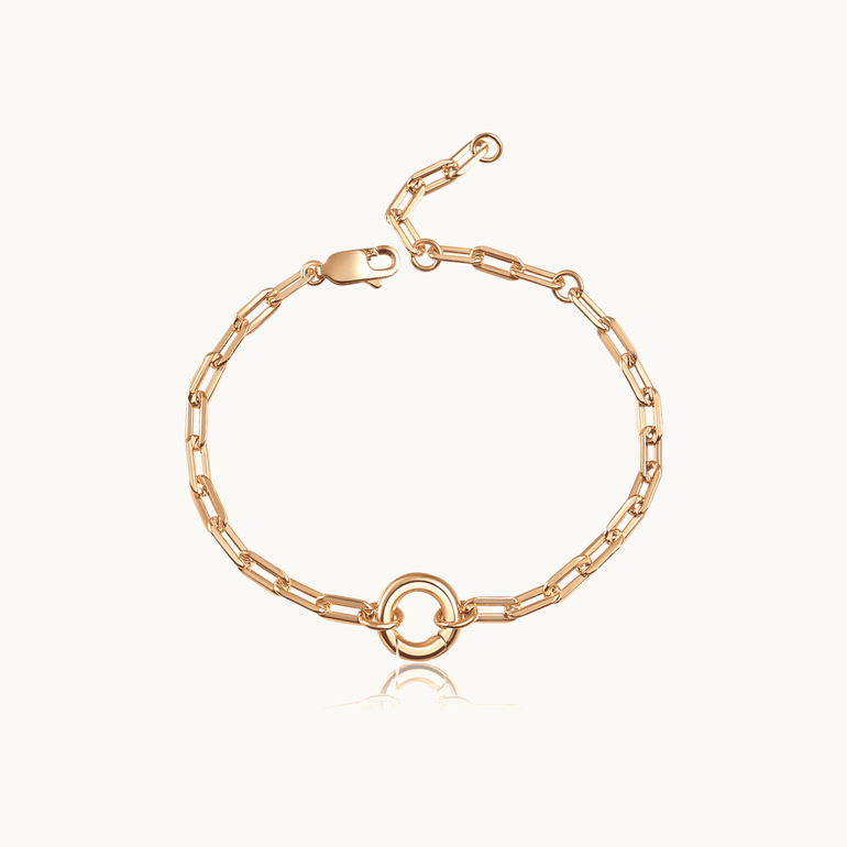 Gold Charm Carrier Bracelet Chain - Mienlabel