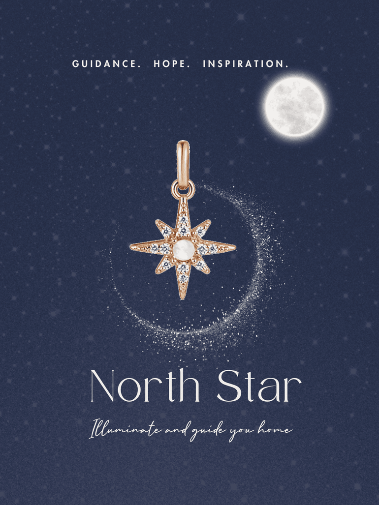 Gold North Star Charm - Mienlabel