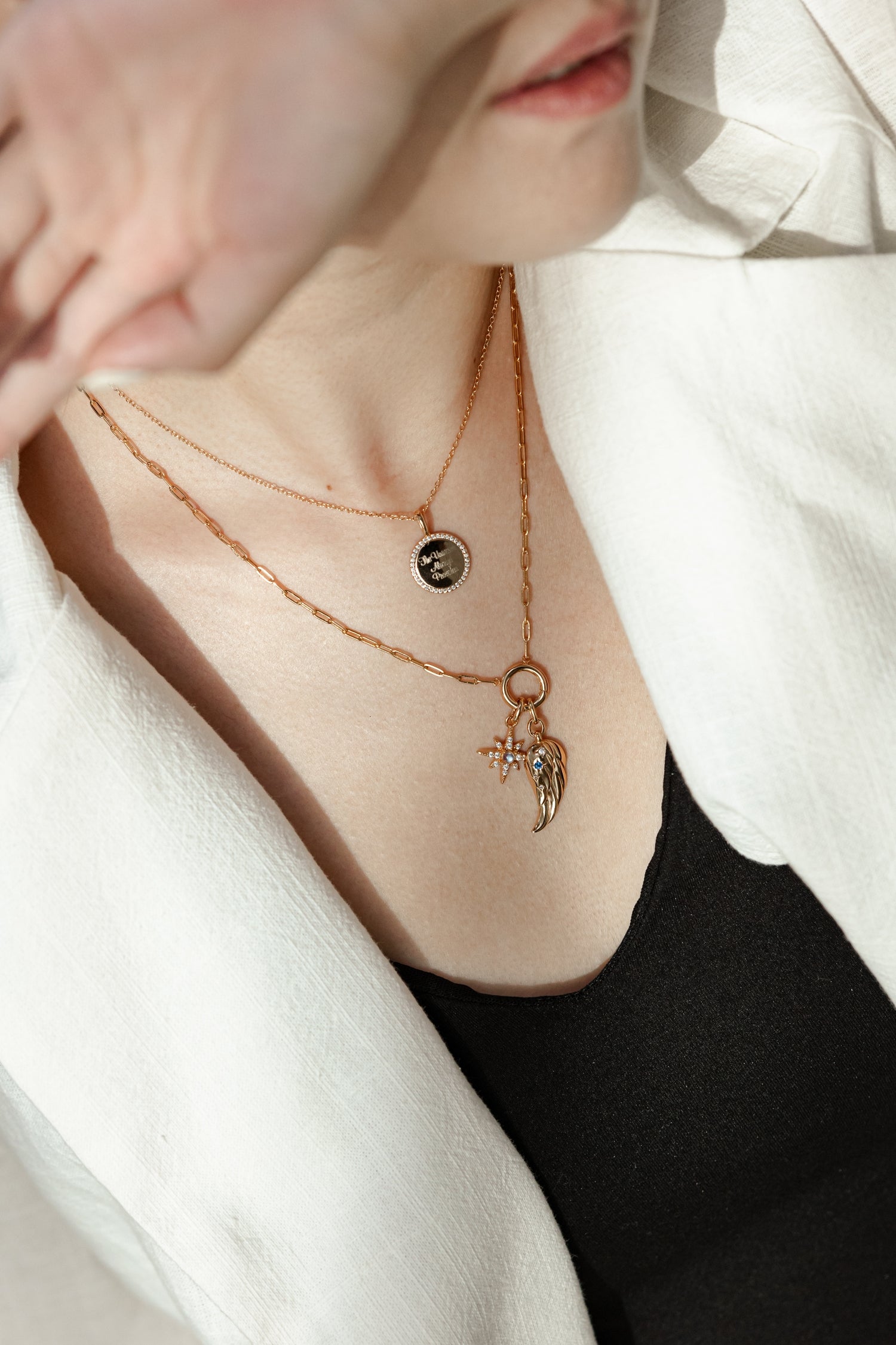 Gold angel sales wings charm