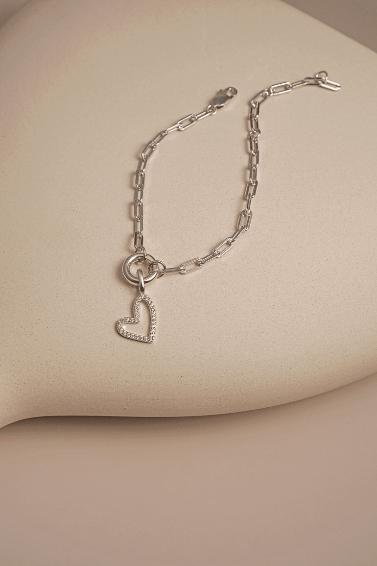 Silver Eternal Heart Charm - Mienlabel