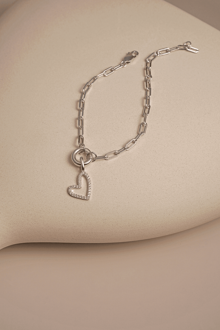 Silver Charm Carrier Bracelet Chain - Mienlabel