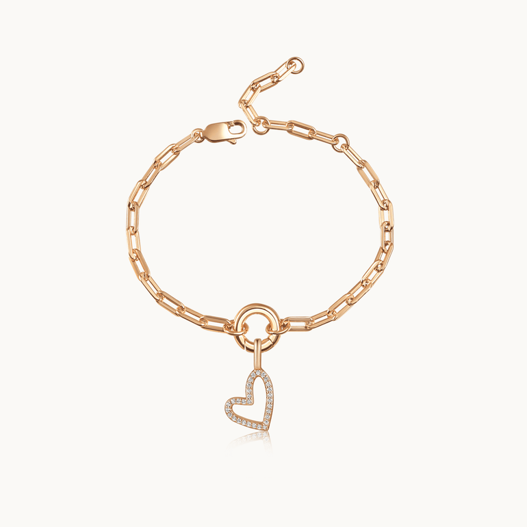 Gold Eternal Heart C.C Bracelet - Mienlabel