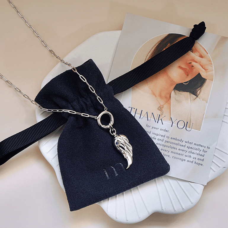 Silver Angel Wing Charm - Mienlabel