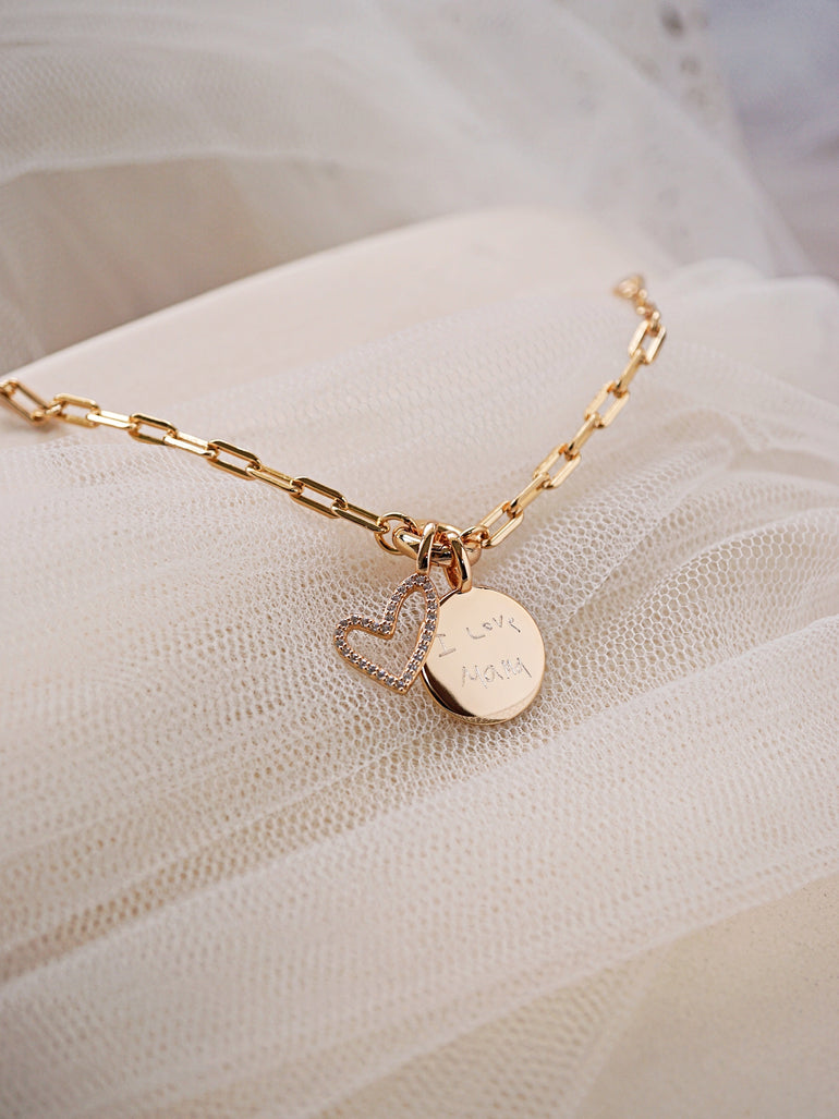 Gold Charm Carrier Bracelet Chain - Mienlabel