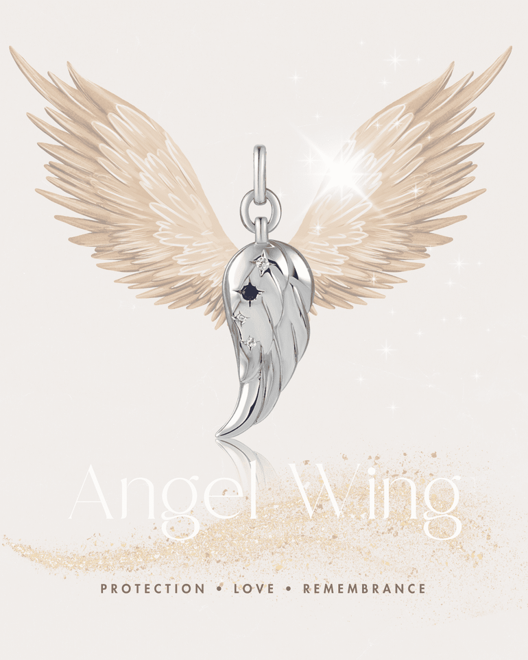 Silver Angel Wing Charm - Mienlabel