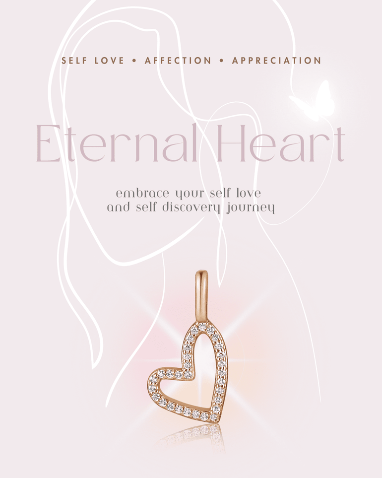 Gold Eternal Heart Charm - Mienlabel