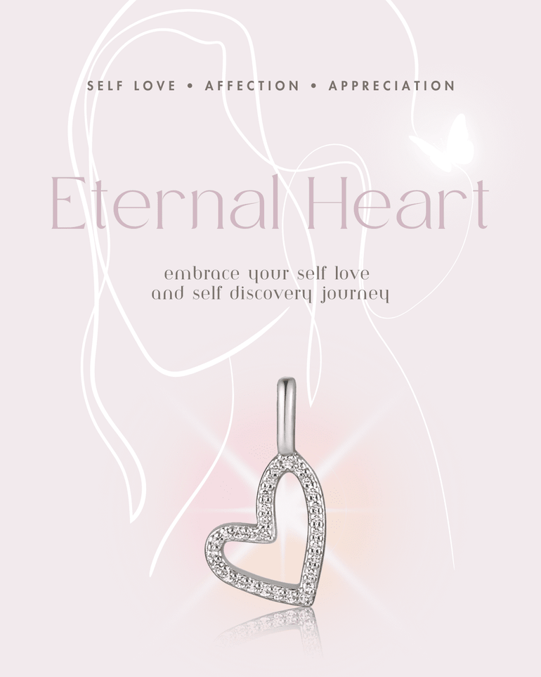 Silver Eternal Heart Charm - Mienlabel