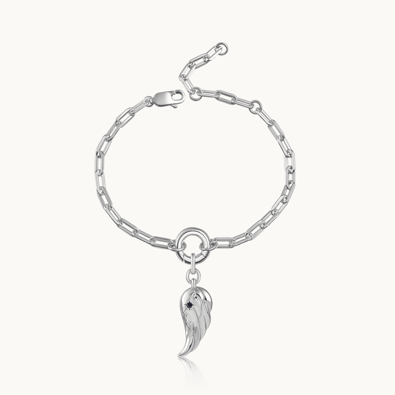 Silver Angel Wing C.C Bracelet - Mienlabel