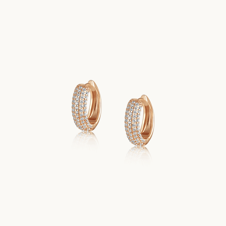 Gold Dazzling Hoop Earrings - Mienlabel